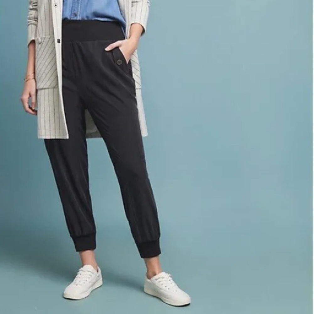 Maeve by Anthropologie Women's Size M Cicerone Cargo Utility Jogger Black Soft